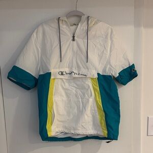 Champion White and Yellow Windbreaker